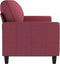 vidaXL - Driezitsbank - 180 - cm - stof - wijnrood