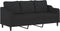 vidaXL - Driezitsbank - 180 - cm - stof - zwart