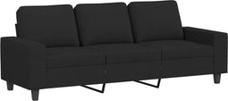 vidaXL - Driezitsbank - 180 - cm - stof - zwart