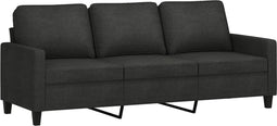 vidaXL - Driezitsbank - 180 - cm - stof - zwart