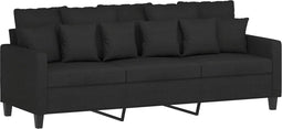 vidaXL - Driezitsbank - 180 - cm - stof - zwart