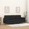 vidaXL - Driezitsbank - 180 - cm - stof - zwart