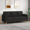 vidaXL - Driezitsbank - 180 - cm - stof - zwart