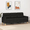 vidaXL - Driezitsbank - 180 - cm - stof - zwart