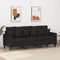 vidaXL - Driezitsbank - 180 - cm - stof - zwart