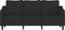 vidaXL - Driezitsbank - 180 - cm - stof - zwart