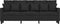 vidaXL - Driezitsbank - 180 - cm - stof - zwart