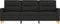 vidaXL - Driezitsbank - 180 - cm - stof - zwart