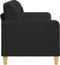vidaXL - Driezitsbank - 180 - cm - stof - zwart