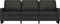 vidaXL - Driezitsbank - 180 - cm - stof - zwart