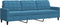 vidaXL - Driezitsbank - 210 - cm - fluweel - blauw