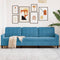 vidaXL - Driezitsbank - 210 - cm - fluweel - blauw