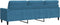 vidaXL - Driezitsbank - 210 - cm - fluweel - blauw