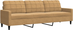 vidaXL - Driezitsbank - 210 - cm - fluweel - bruin