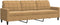 vidaXL - Driezitsbank - 210 - cm - fluweel - bruin