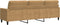 vidaXL - Driezitsbank - 210 - cm - fluweel - bruin