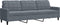 vidaXL - Driezitsbank - 210 - cm - fluweel - donkergrijs