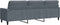 vidaXL - Driezitsbank - 210 - cm - fluweel - donkergrijs