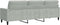 vidaXL - Driezitsbank - 210 - cm - fluweel - lichtgrijs