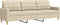 vidaXL - Driezitsbank - 210 - cm - stof - crème