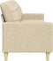 vidaXL - Driezitsbank - 210 - cm - stof - crème