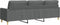 vidaXL - Driezitsbank - 210 - cm - stof - donkergrijs