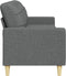 vidaXL - Driezitsbank - 210 - cm - stof - donkergrijs