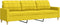 vidaXL - Driezitsbank - 210 - cm - stof - lichtgeel