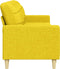 vidaXL - Driezitsbank - 210 - cm - stof - lichtgeel