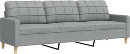 vidaXL - Driezitsbank - 210 - cm - stof - lichtgrijs