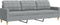 vidaXL - Driezitsbank - 210 - cm - stof - lichtgrijs