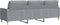 vidaXL - Driezitsbank - 210 - cm - stof - lichtgrijs