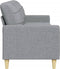 vidaXL - Driezitsbank - 210 - cm - stof - lichtgrijs