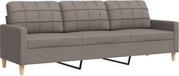 vidaXL - Driezitsbank - 210 - cm - stof - taupe