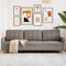 vidaXL - Driezitsbank - 210 - cm - stof - taupe
