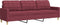 vidaXL - Driezitsbank - 210 - cm - stof - wijnrood