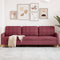 vidaXL - Driezitsbank - 210 - cm - stof - wijnrood