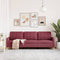 vidaXL - Driezitsbank - 210 - cm - stof - wijnrood
