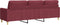 vidaXL - Driezitsbank - 210 - cm - stof - wijnrood