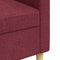 vidaXL - Driezitsbank - 210 - cm - stof - wijnrood