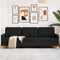 vidaXL - Driezitsbank - 210 - cm - stof - zwart