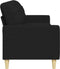 vidaXL - Driezitsbank - 210 - cm - stof - zwart