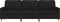vidaXL - Driezitsbank - 210 - cm - stof - zwart
