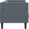 vidaXL - Driezitsbank - Chesterfield-stijl - en - bolsters - fluweel - donkergrijs
