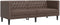 vidaXL - Driezitsbank - Chesterfield-stijl - kunstleer - bruin