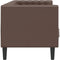 vidaXL - Driezitsbank - Chesterfield-stijl - kunstleer - bruin