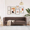 vidaXL - Driezitsbank - Chesterfield-stijl - kunstleer - bruin