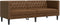 vidaXL - Driezitsbank - Chesterfield-stijl - kunstsuède - bruin