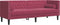 vidaXL - Driezitsbank - Chesterfield-stijl - met - bolsters - fluweel - wijnrood
