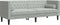 vidaXL - Driezitsbank - Chesterfield-stijl - met - bolsters - fluweel - lichtgrijs